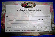 Gift Certificate of Any Amount